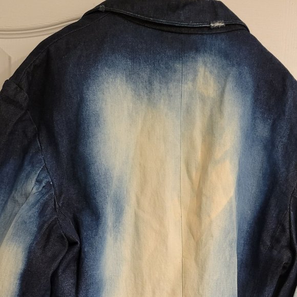 Mychael Knight (Project Runway) Custom distressed Denim Blazer (B59) - Picture 6 of 7